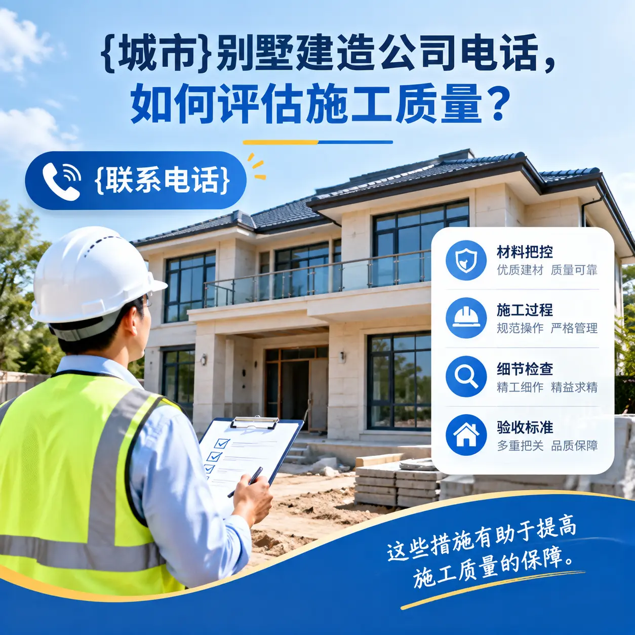 榕江别墅建造公司电话,如何评估施工质量?